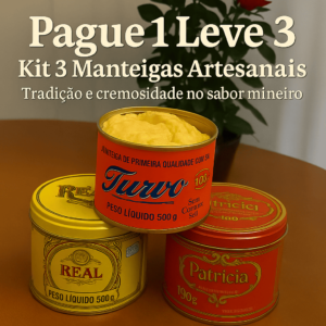Kit 3 Manteigas Artesanais (3 Latas 500g)